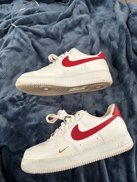 Nike White Sneakers with Red and Gold Accents - Picture 2 of 4